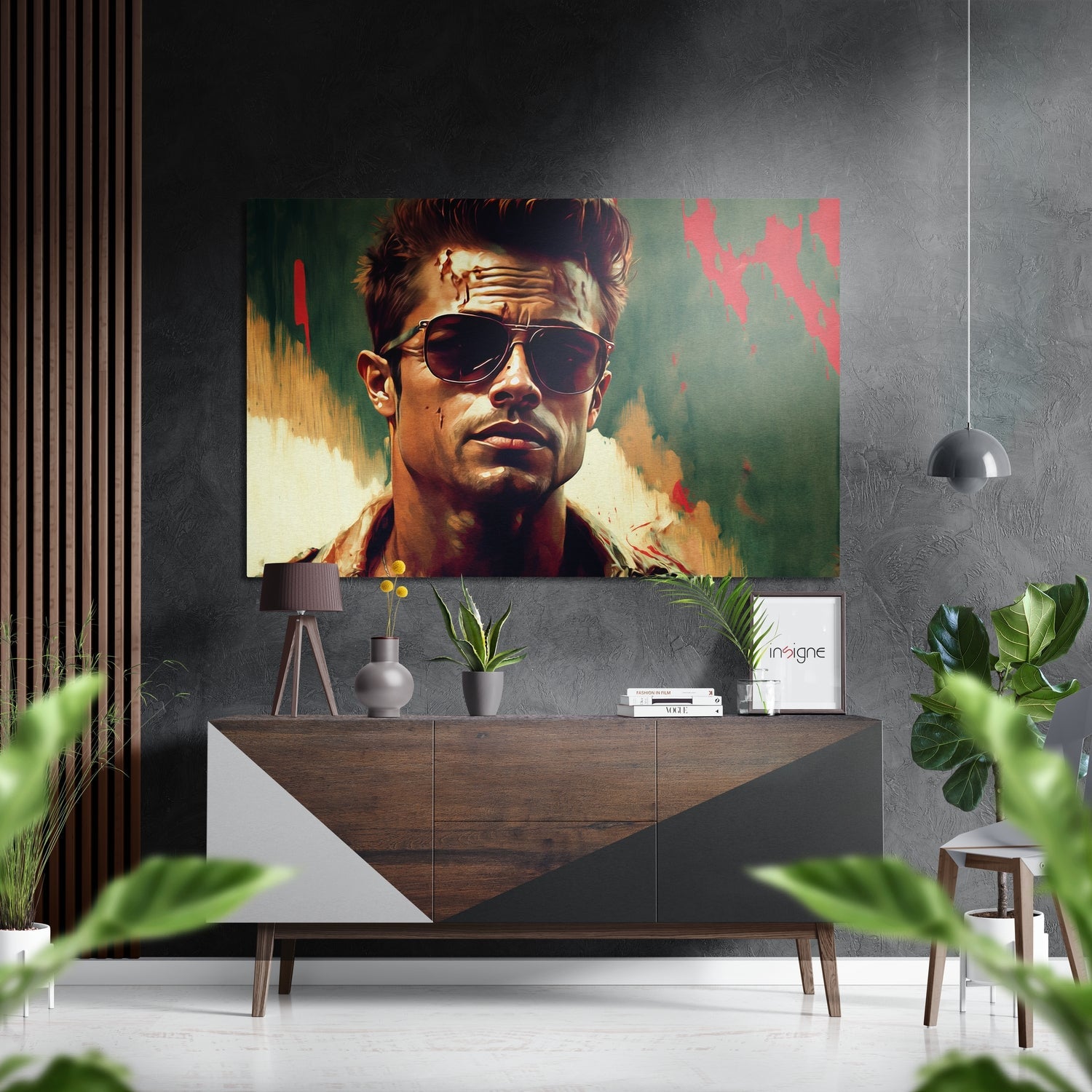 Cool Man Shades portrait metal wall art