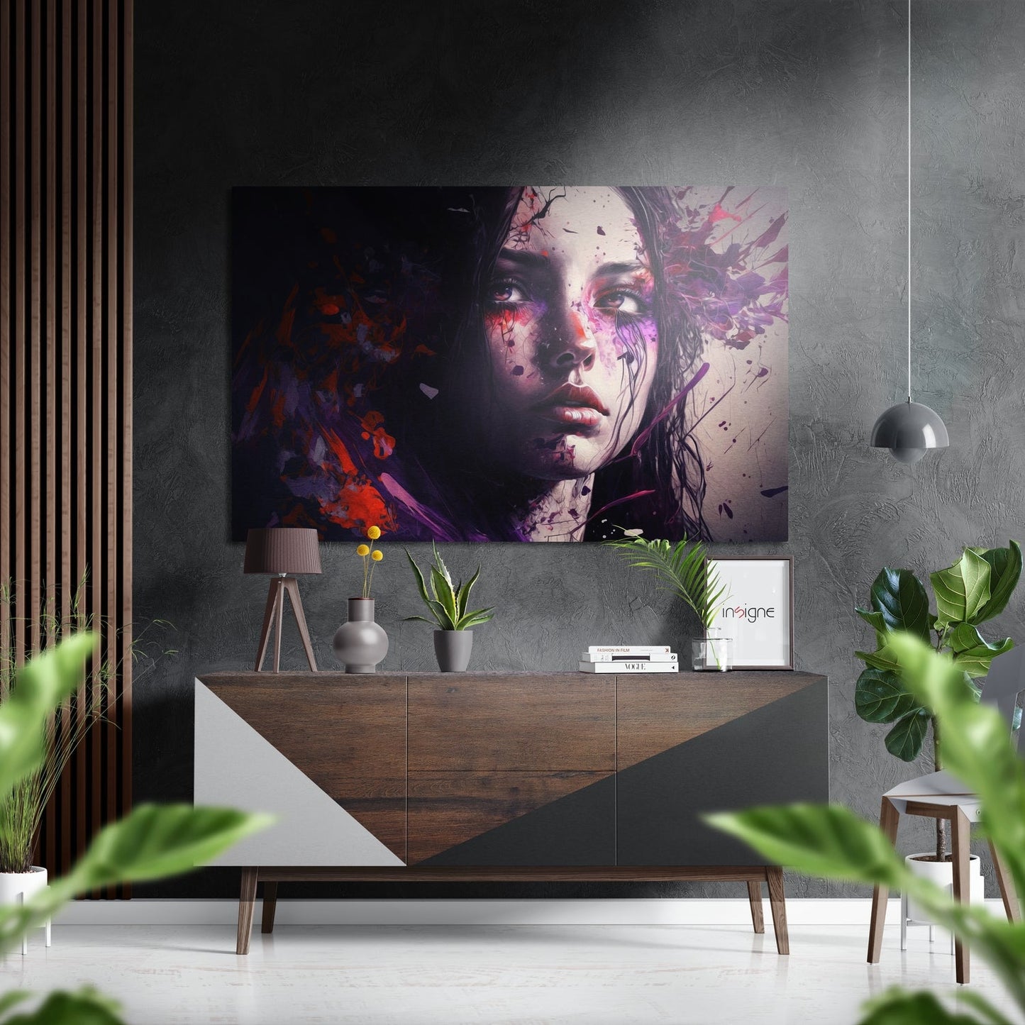 The Girl metal wall art portrait