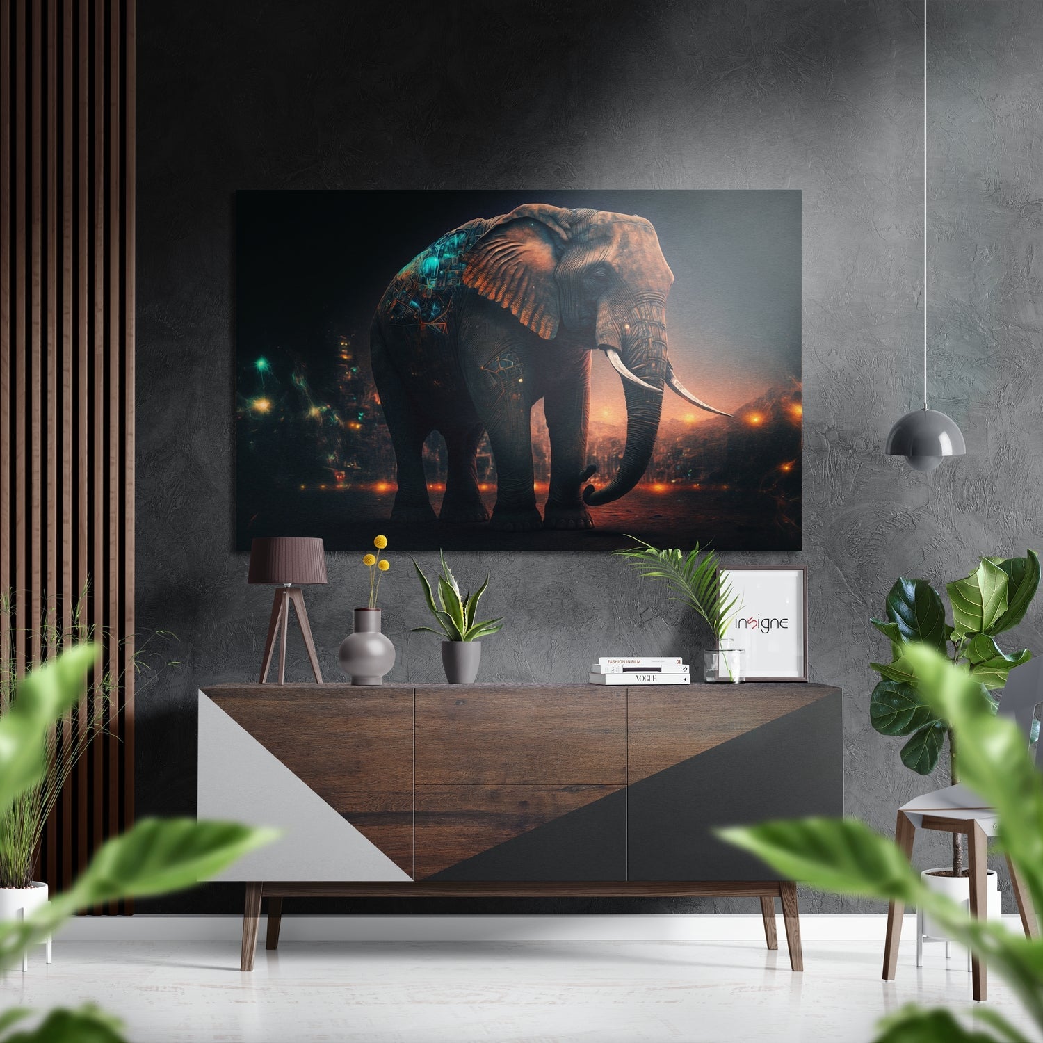 Elephant metal wall art wildlife design