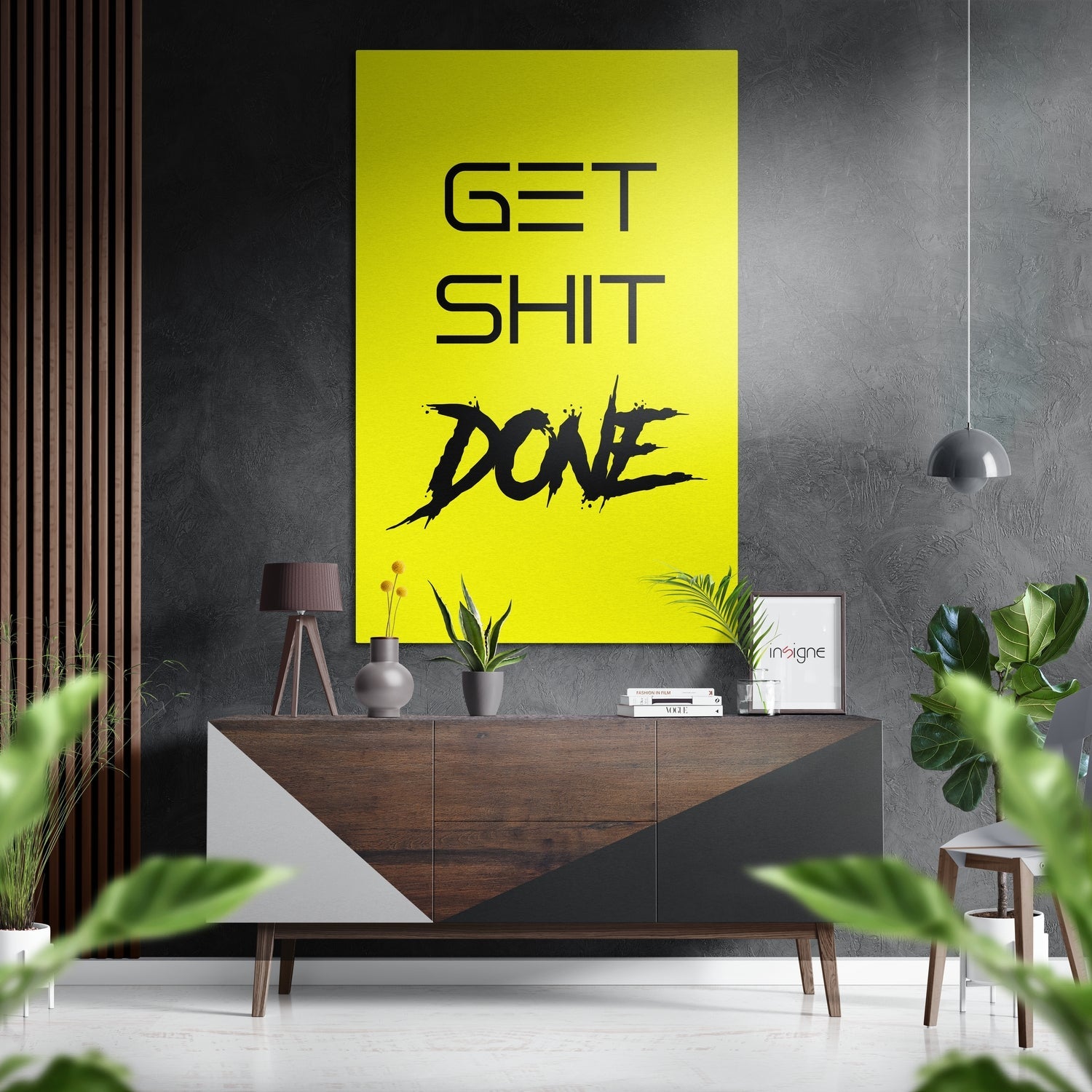 Get Shit Done metal wall art print