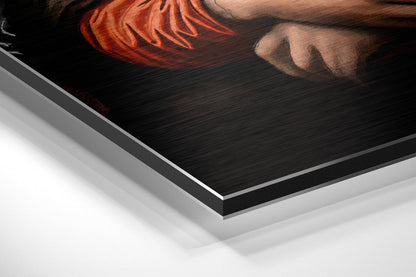 Mona Lisa with a Cat Metal Wall Art
