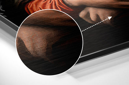 Mona Lisa with a Cat Metal Wall Art