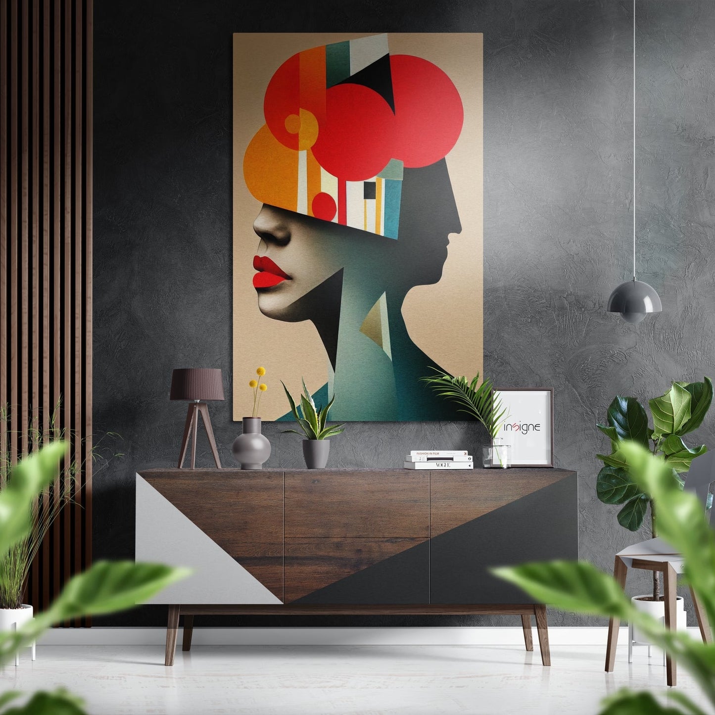 Shaped Mind abstract metal wall art