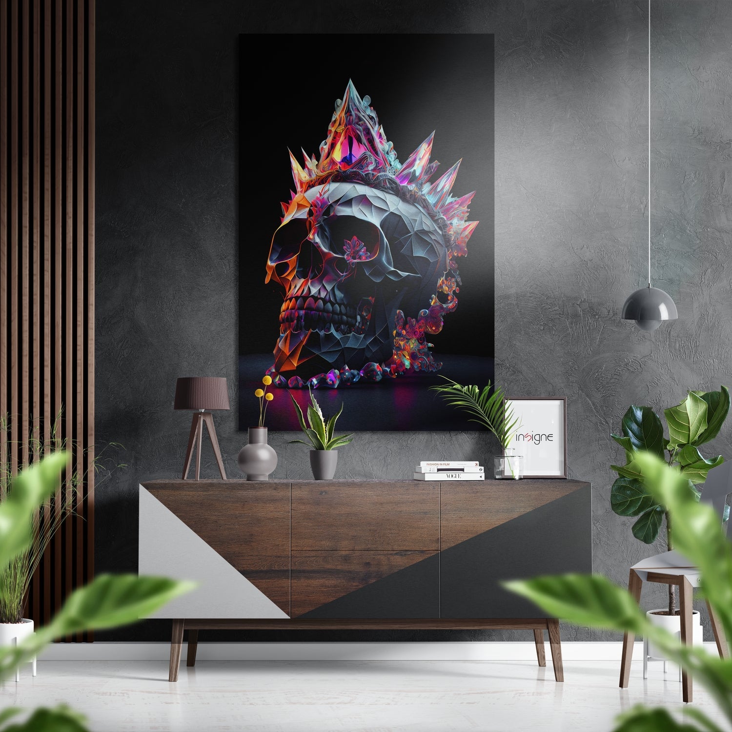 Skull metal wall art, graphic design