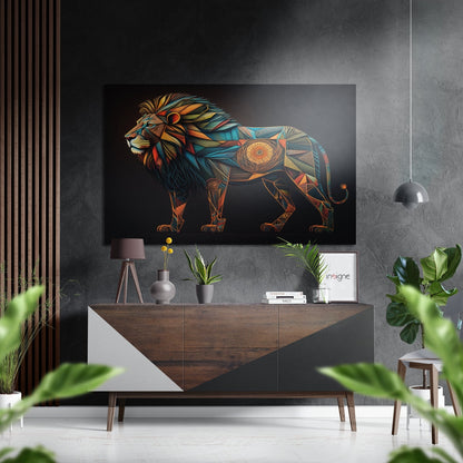 Lion metal wall art, wildlife design