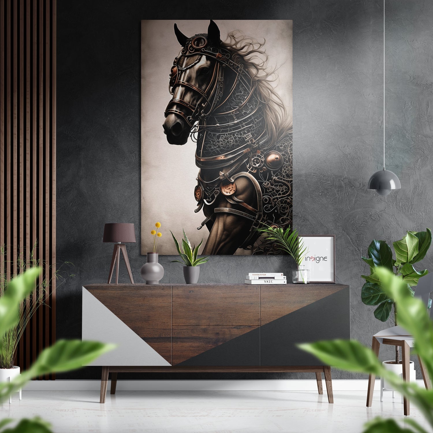 Warrior's Horse aluminum dibond wall art