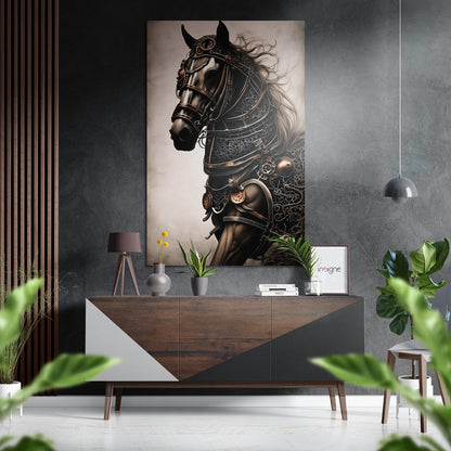 Warrior's Horse aluminum dibond wall art