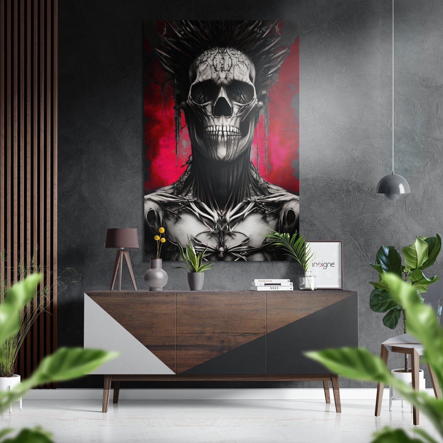 The Warrior brushed aluminum dibond metal wall art
