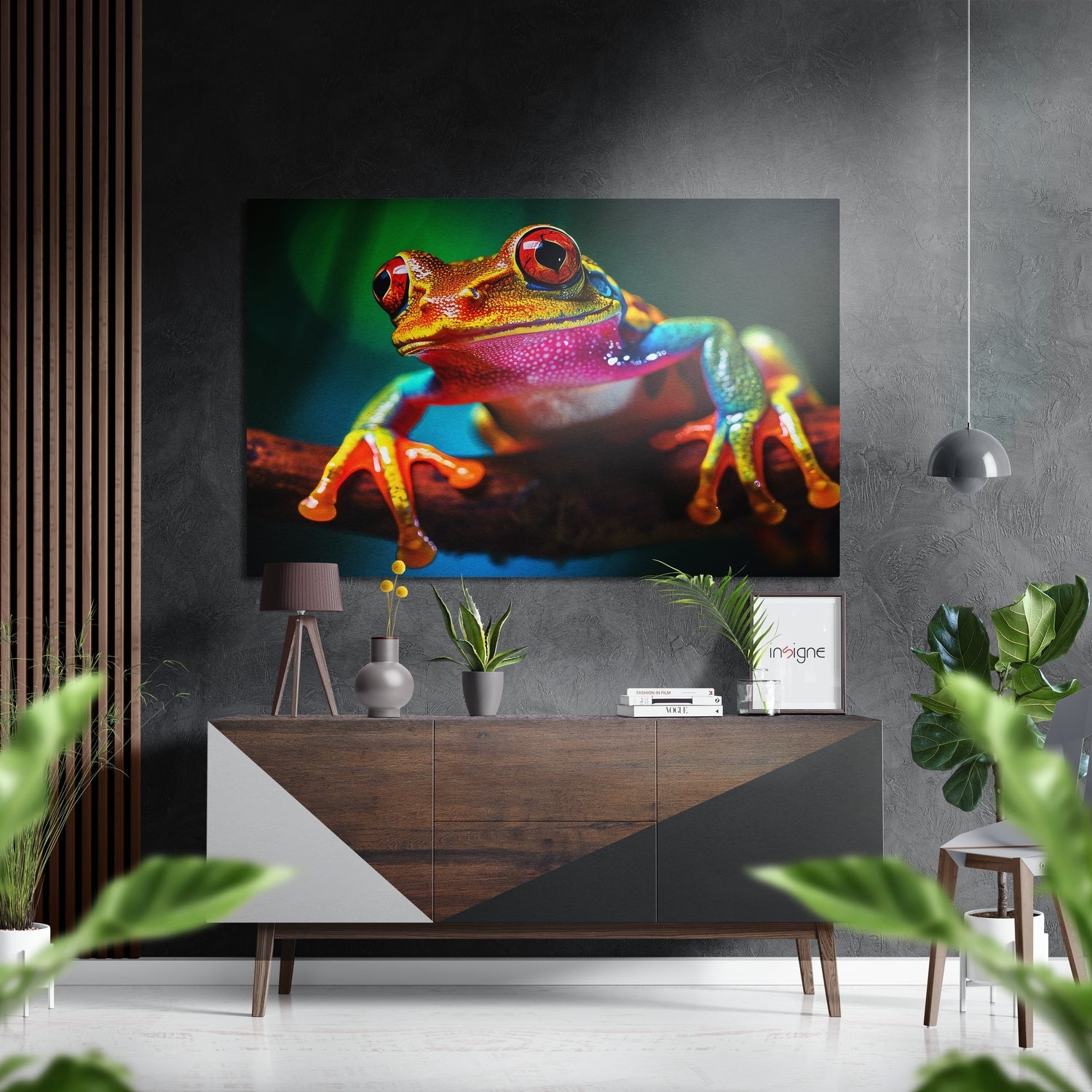 Froglet tree frog aluminum wall art