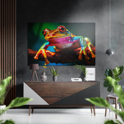 Froglet tree frog aluminum wall art