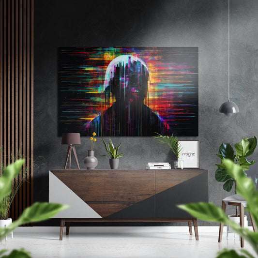 Melt Down metal wall art panel with abstract melting design