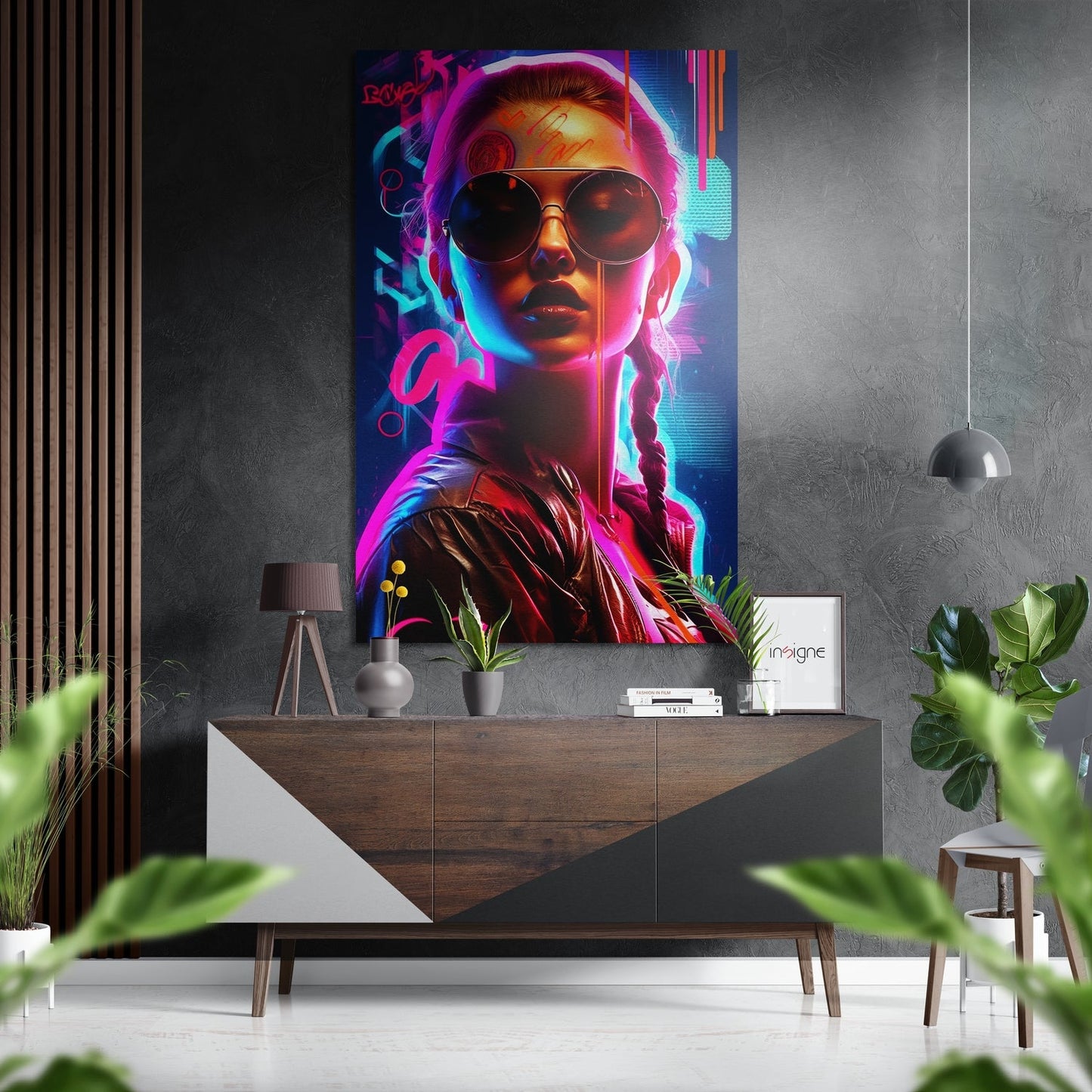 Woman brushed aluminum dibond metal wall art
