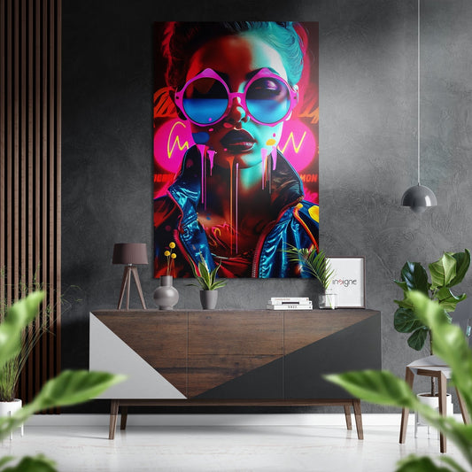 Woman aluminum dibond metal wall art