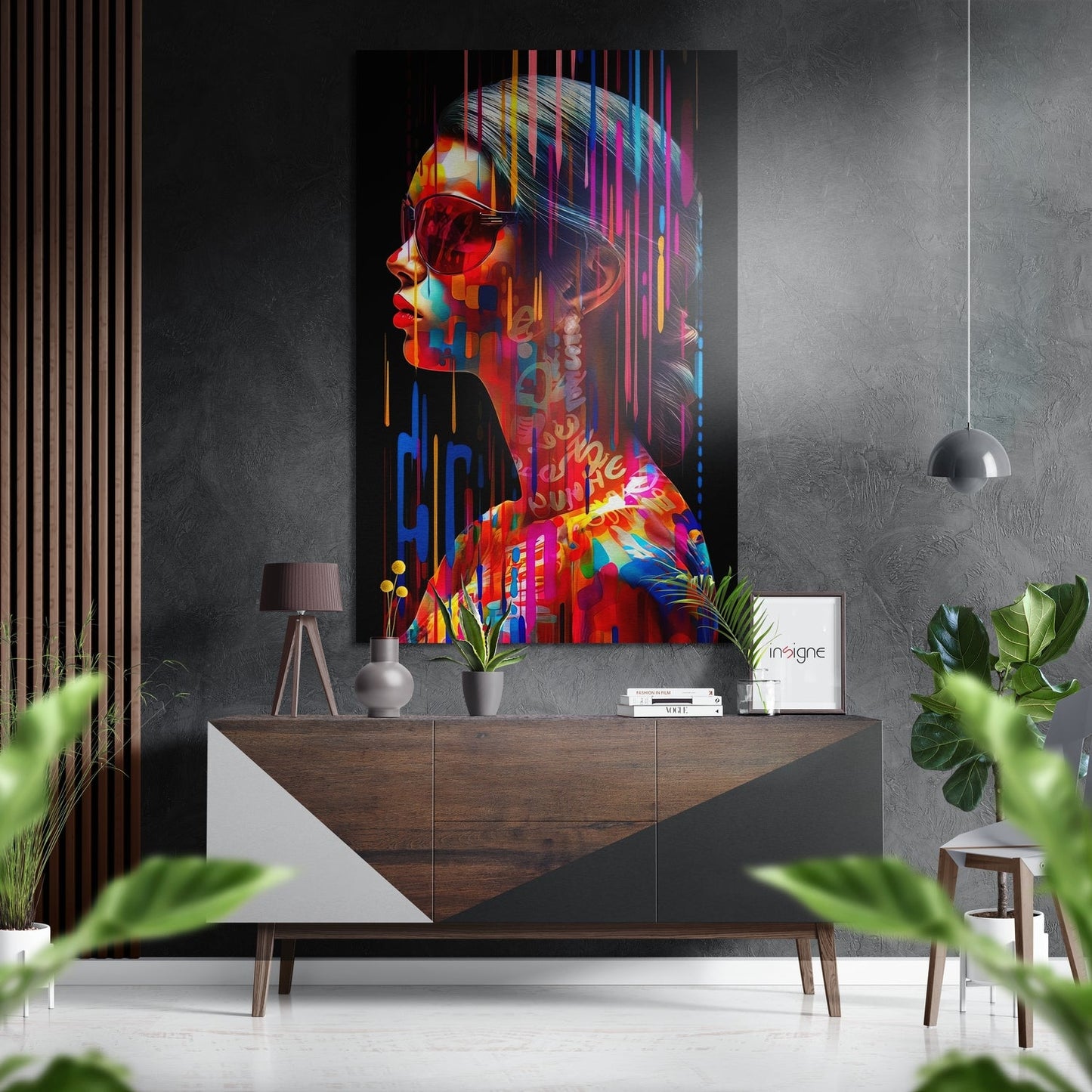 Woman Aura Metal Wall Art - brushed aluminum portrait
