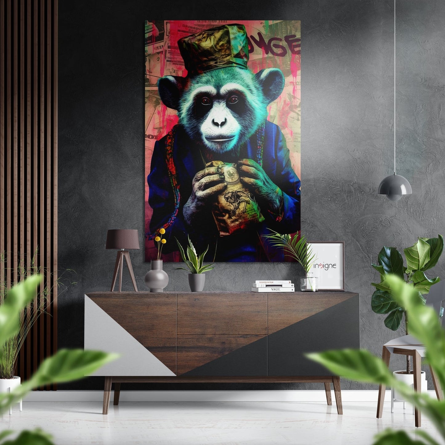 Little monkey metal wall art