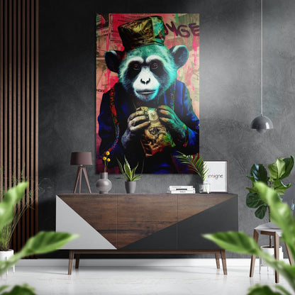 Little monkey metal wall art