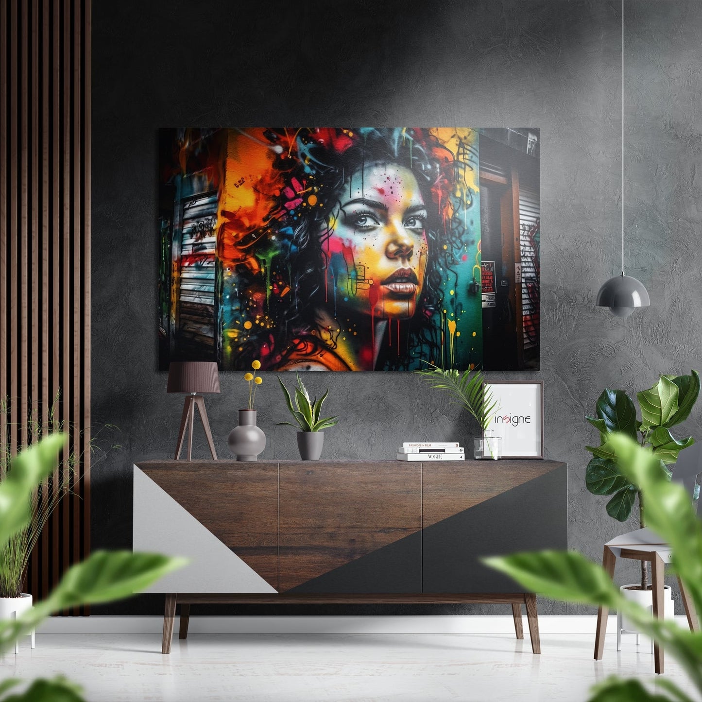 Woman Enigma Metal Wall Art - brushed aluminum portrait