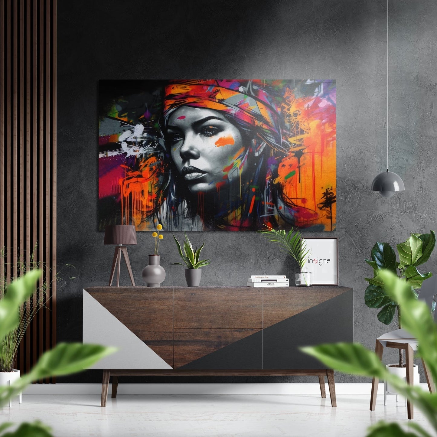 Woman Splendor Metal Wall Art - brushed aluminum portrait
