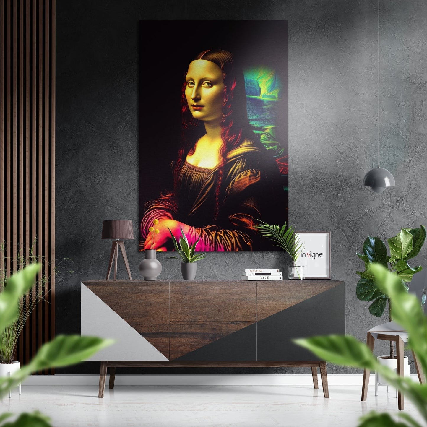 Mona Lisa Metal Wall Art brushed aluminum dibond