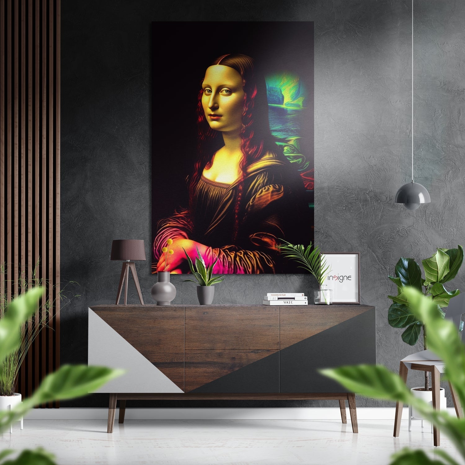 Mona Lisa Metal Wall Art brushed aluminum dibond