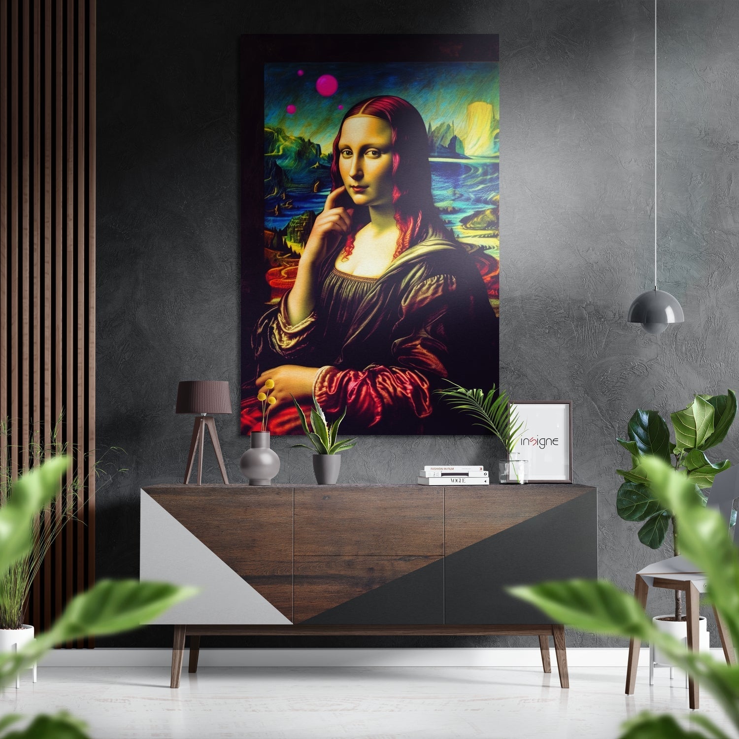 Mona Lisa Metal Wall Art brushed aluminum dibond