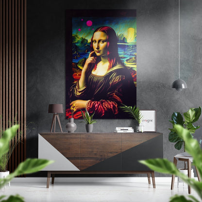 Mona Lisa Metal Wall Art brushed aluminum dibond