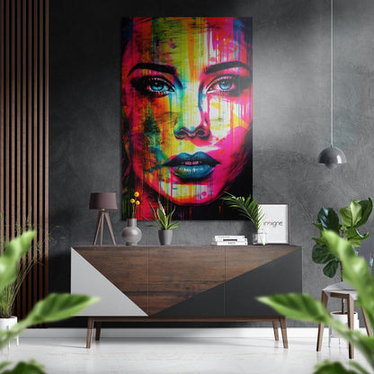 Woman Radiance Metal Wall Art - brushed aluminum portrait