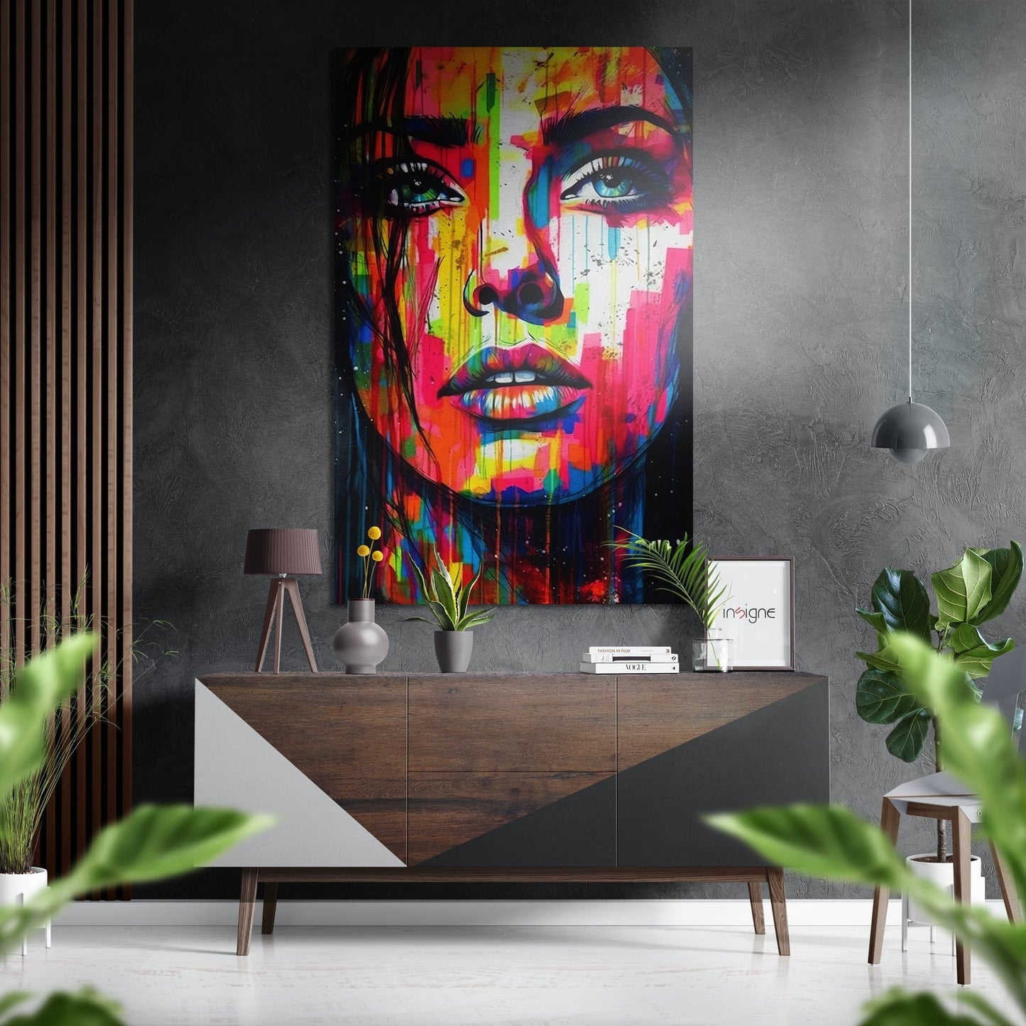 Woman Mystique Metal Wall Art - brushed aluminum portrait