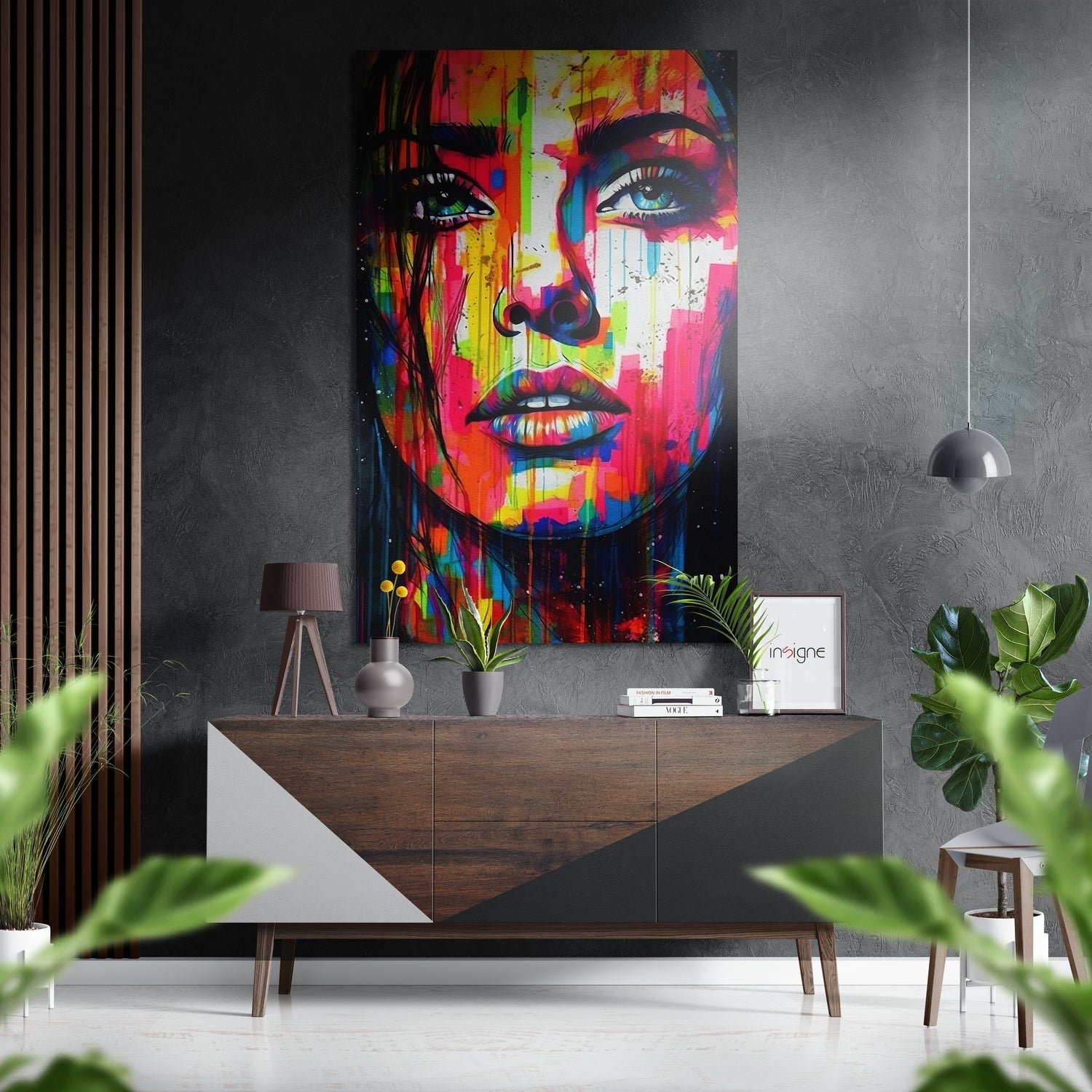 Woman Mystique Metal Wall Art - brushed aluminum portrait