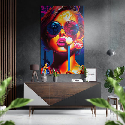 Lollipop Metal Wall Art brushed aluminum dibond