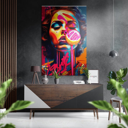 Lollipop Metal Wall Art brushed aluminum dibond