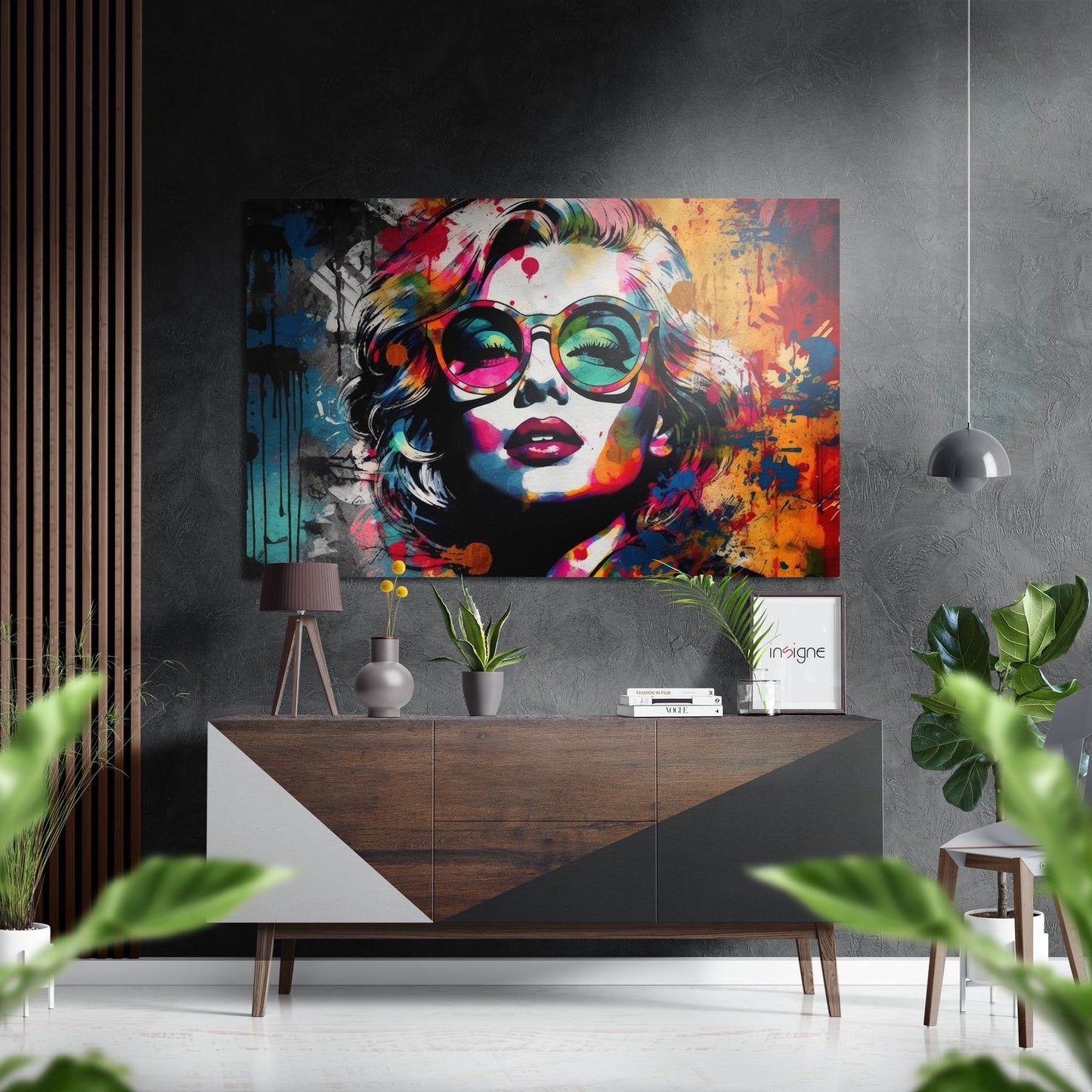 Face of Her metal wall art print on brushed aluminum Dibond panel