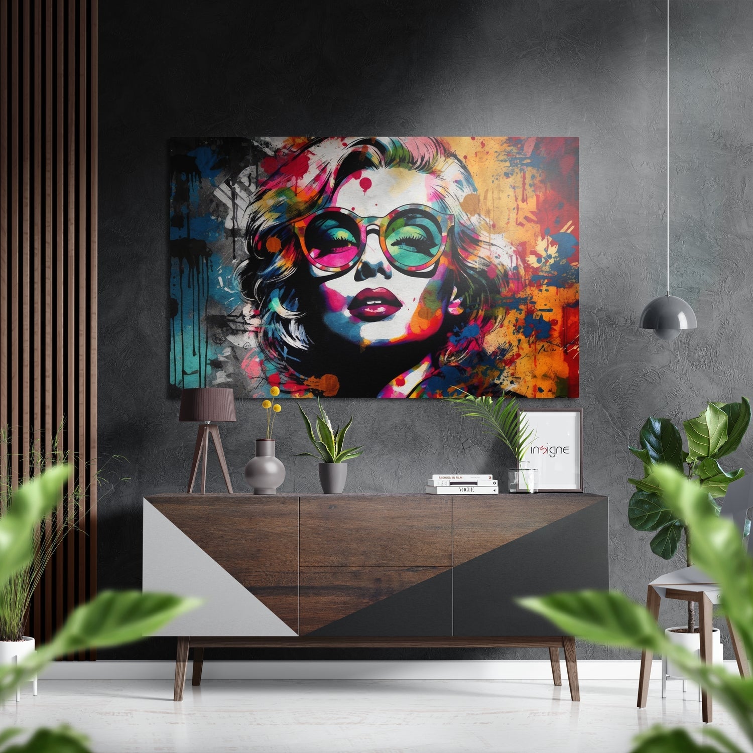 Face of Her metal wall art print on brushed aluminum Dibond panel