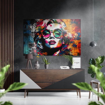Face of Her metal wall art print on brushed aluminum Dibond panel