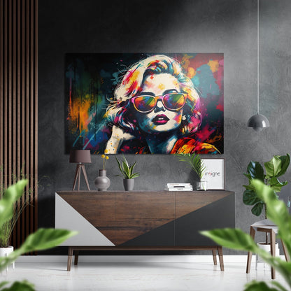 Face of Her Metal Wall Art brushed aluminum dibond
