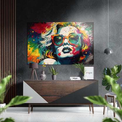 Face of Her metal wall art print on brushed aluminum Dibond panel