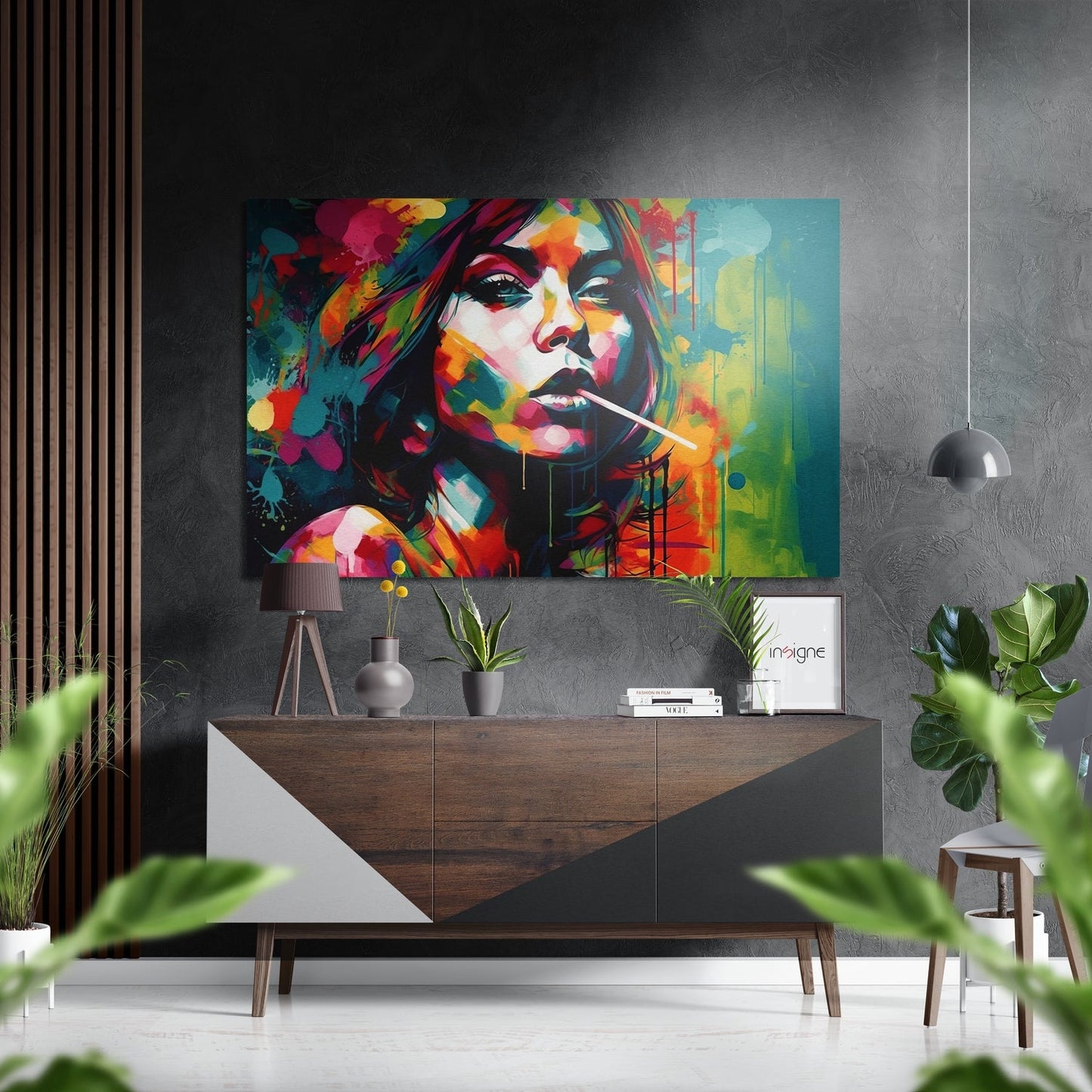 Woman Allure Metal Wall Art - brushed aluminum portrait