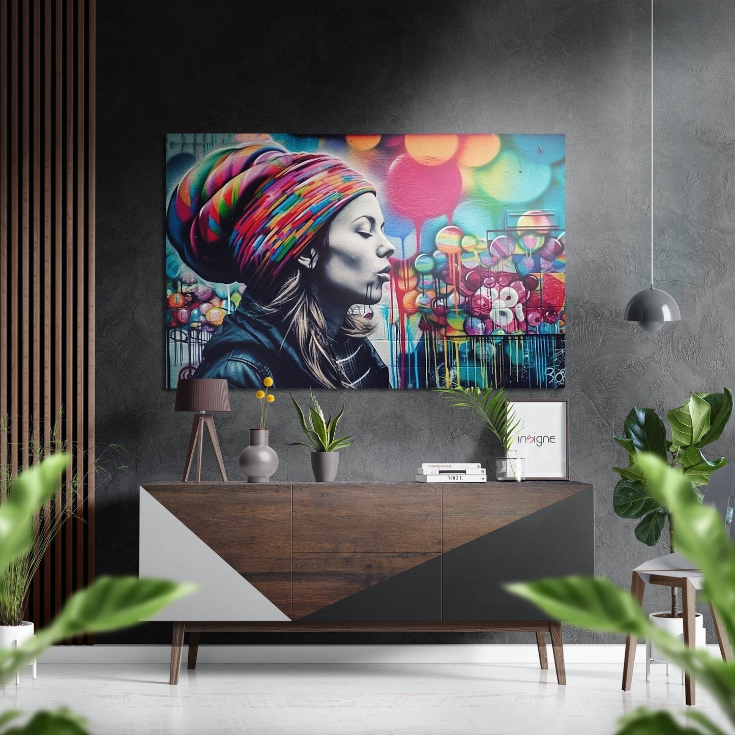 Woman Grace Metal Wall Art - brushed aluminum portrait