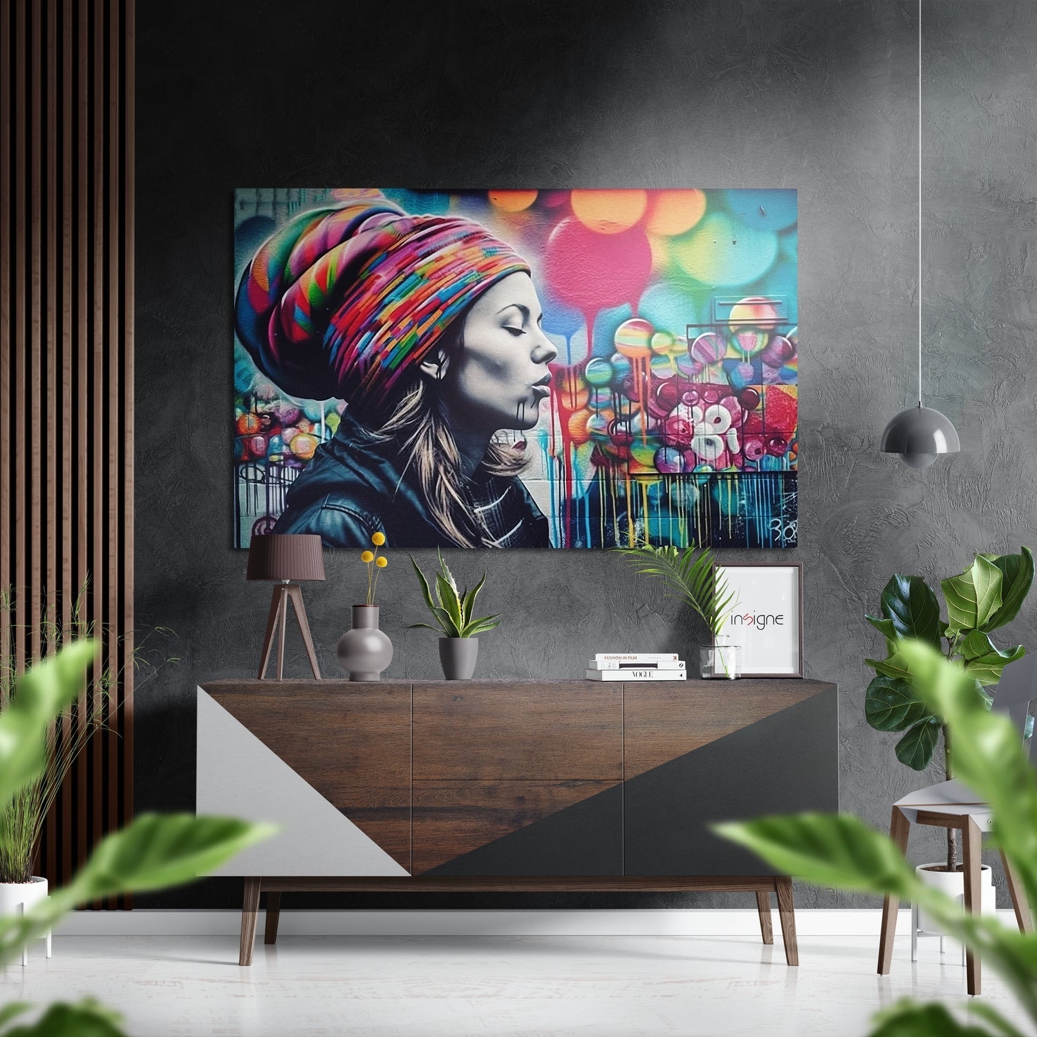 Woman Grace Metal Wall Art - brushed aluminum portrait