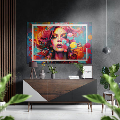 Woman Brushed Metal Wall Art - brushed aluminum portrait