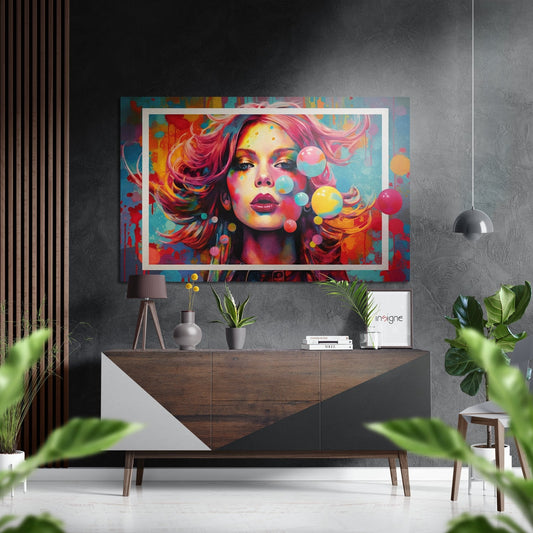 Woman Brushed Metal Wall Art - brushed aluminum portrait