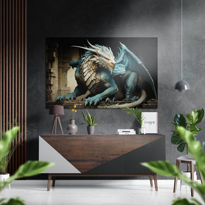 Dragon metal wall art print