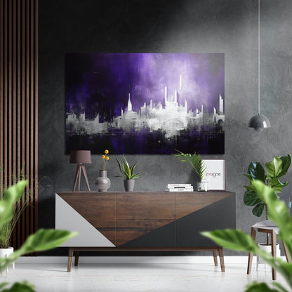 City Silhouette aluminum metal wall art print