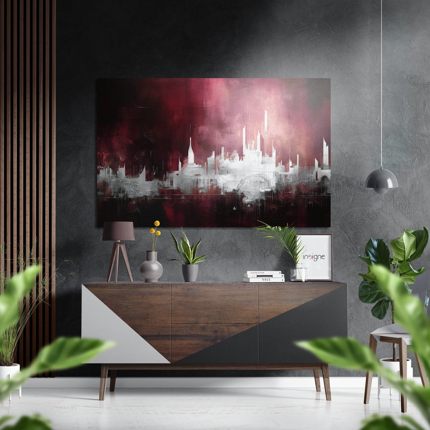 City Silhouette skyline metal wall art
