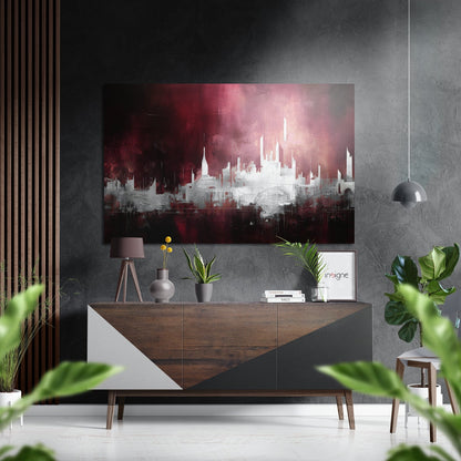 City Silhouette skyline metal wall art