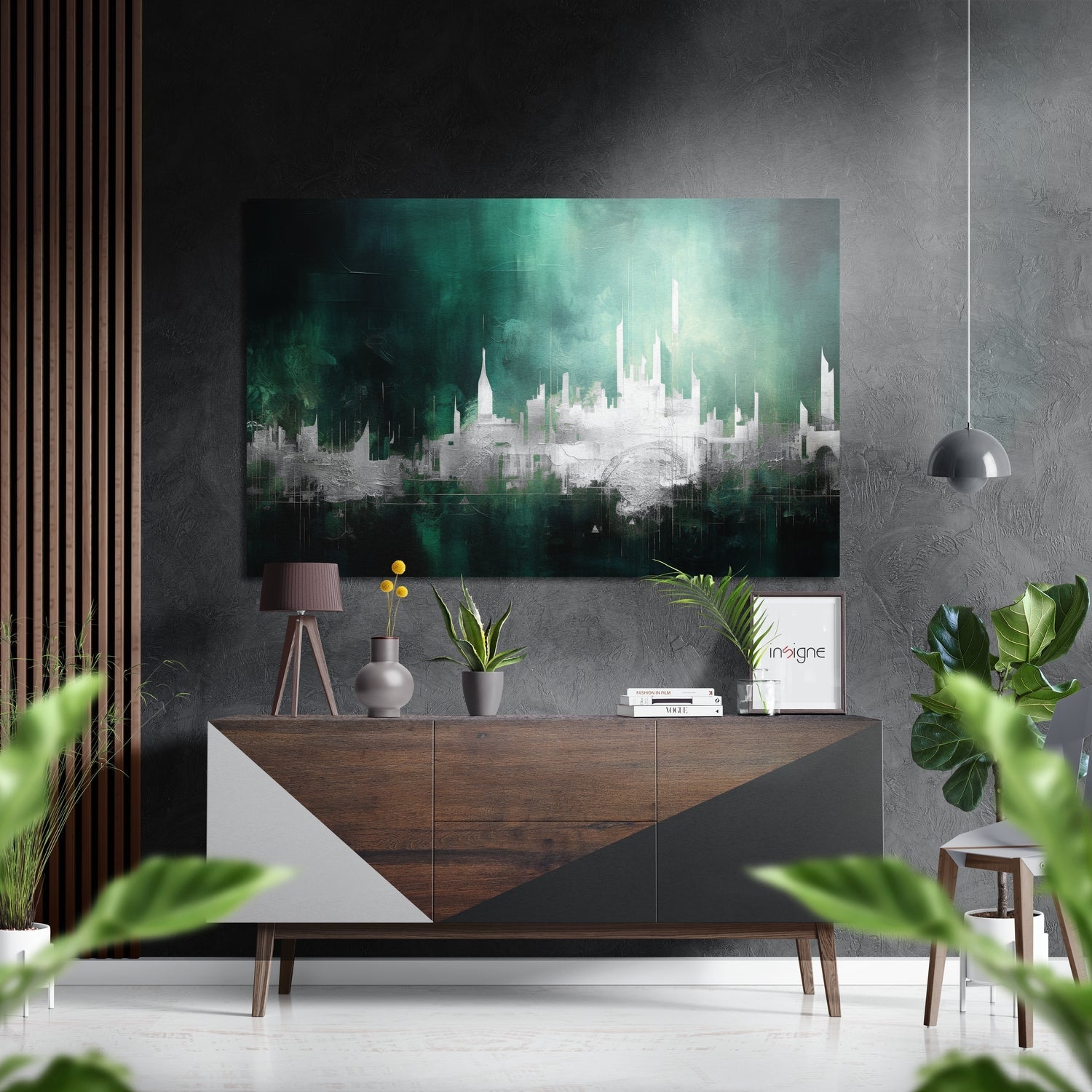City Silhouette skyline metal wall art