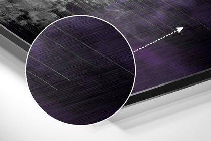 Purple Mirrored City Skyline Metal Wall Art
