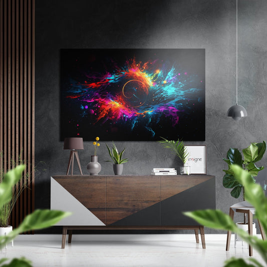 Colors of Space abstract metal wall art