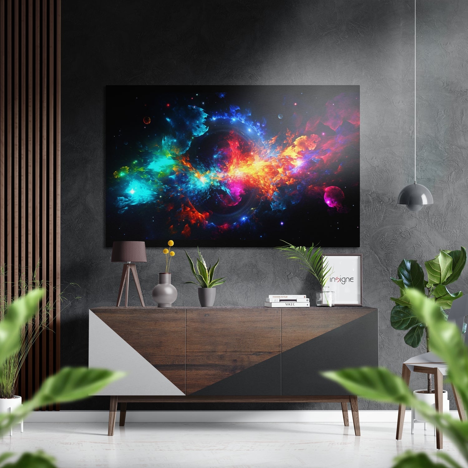 Colors of Space abstract metal wall art