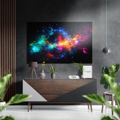 Colors of Space abstract metal wall art
